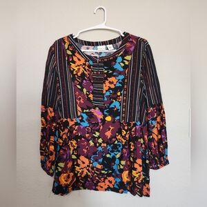 Westbound Boho Floral Blouse Size Large